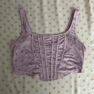 Lavender Corset style crop tank 💜